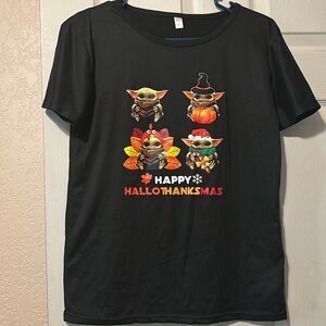Baby Yoda Fall Holiday Tee